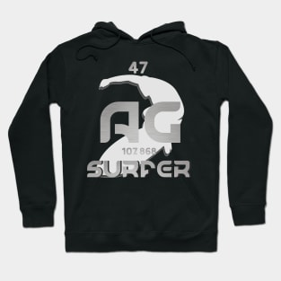 Silver Ag Surfer - Funny Chemistry Superhero Shirt Hoodie